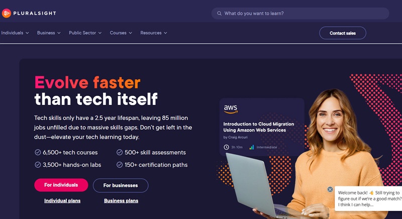 Pluralsight Website like Udemy