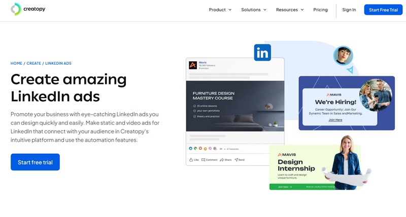 Creatopy Video Ads LinkedIn