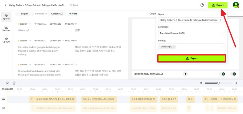 download translated tiktok from blipcut