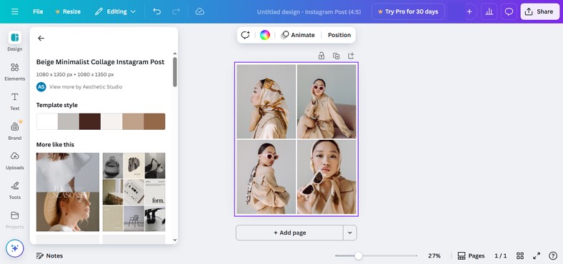 design visuals and tiktok media using canva