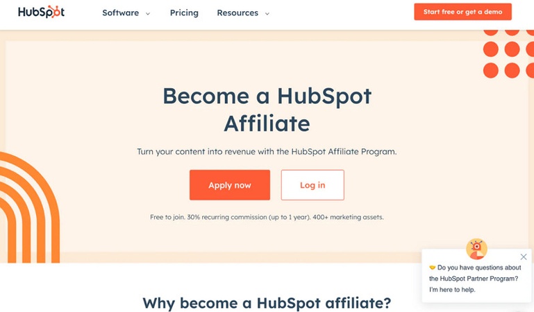 Hubspot High Paying Affiliate Programs