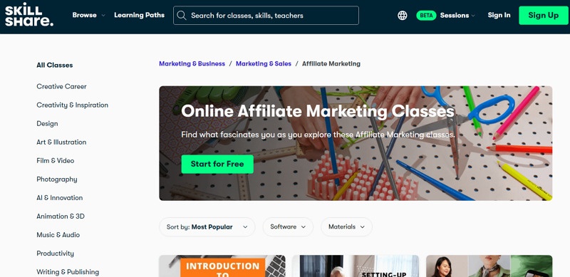 Skillshare Marketing Affiliate Programs