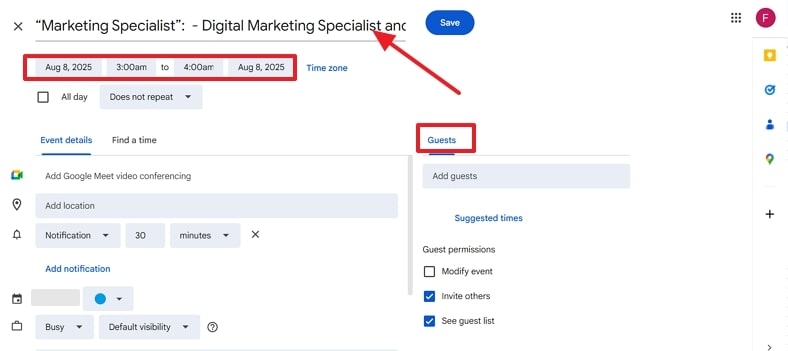 enter guest tabs after adding details