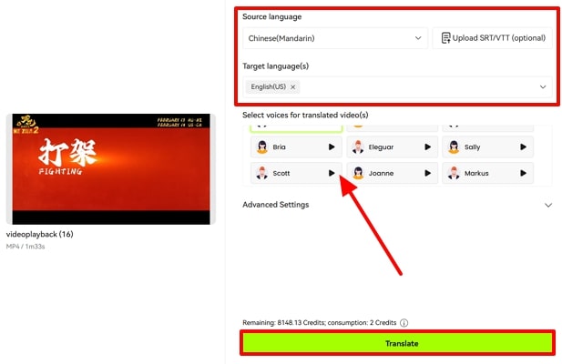 add video for translation