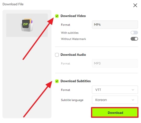 download video across blipcut