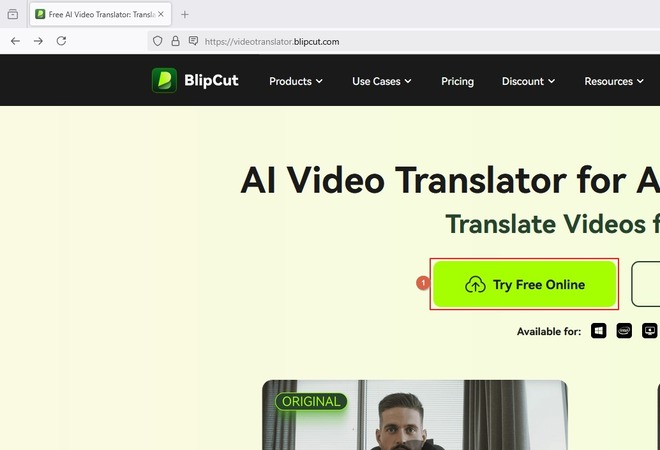 click try free online