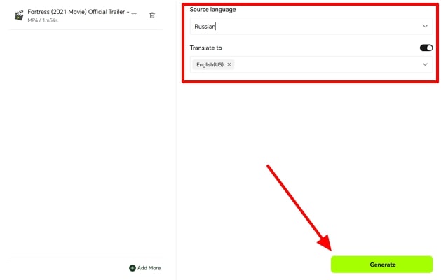 choose language for russian movie