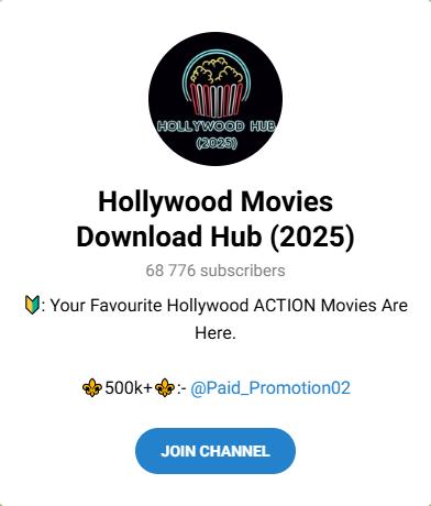 Hollywood film channel telegram