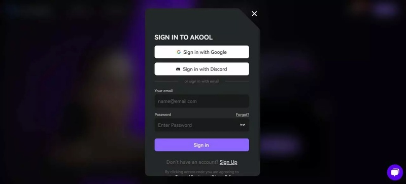 Akool AI login in