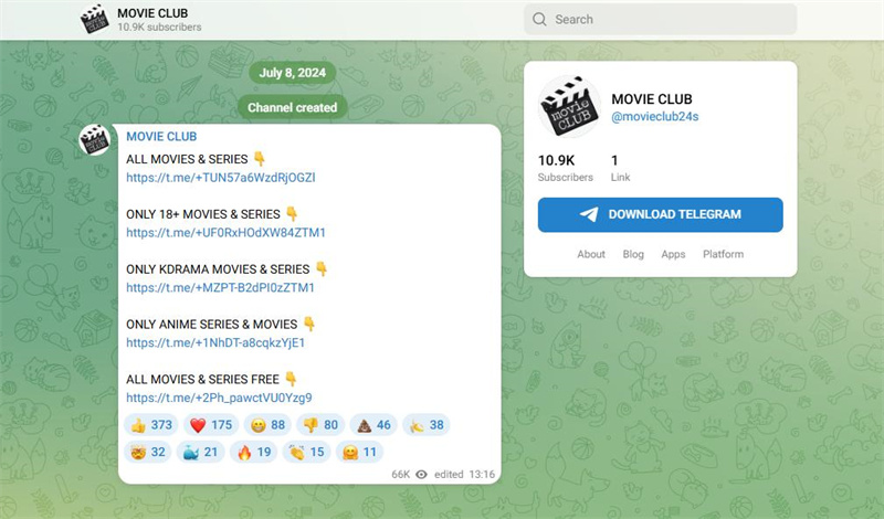 Telegram Movie Club
