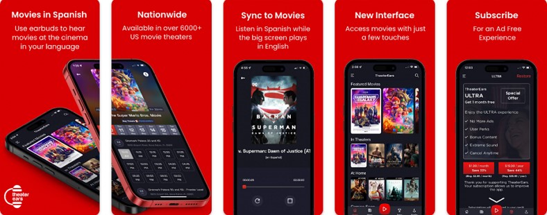 theaterears movies translates english to spanish