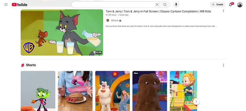 watch trending cartoon on youtube