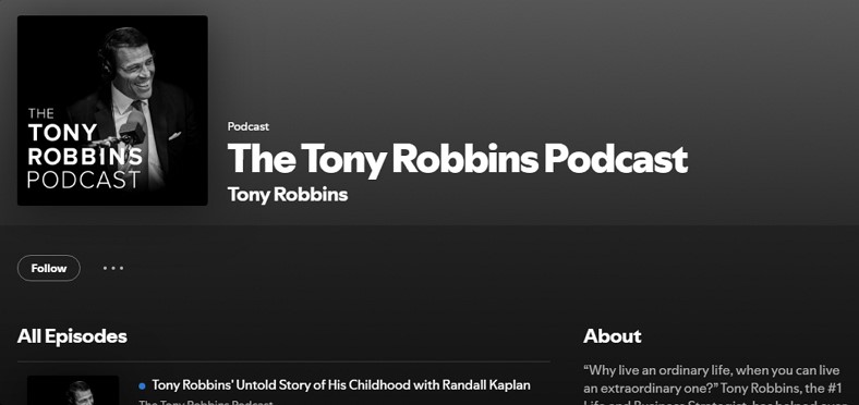 tony robbins podcast best on spotify