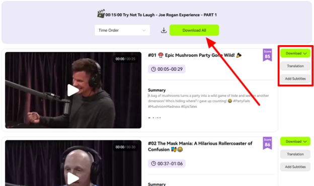 review podcast results