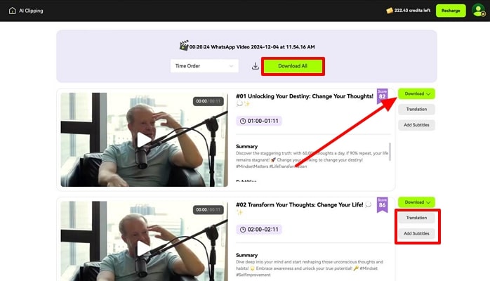 add subtitles and translate to download