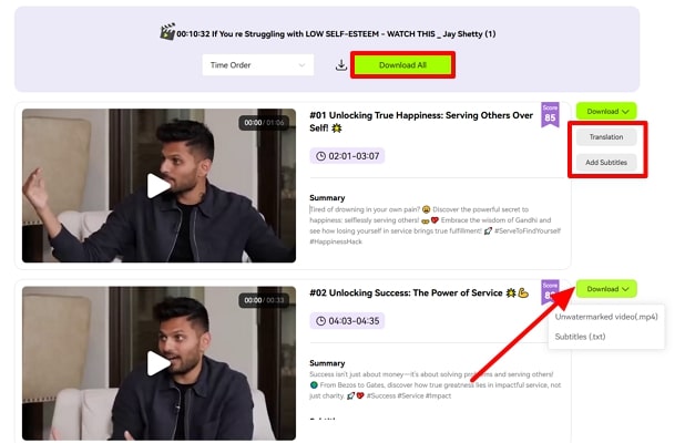 save ai generated clip blipcut