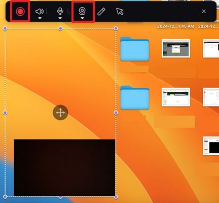 start recording with webcam edimakor