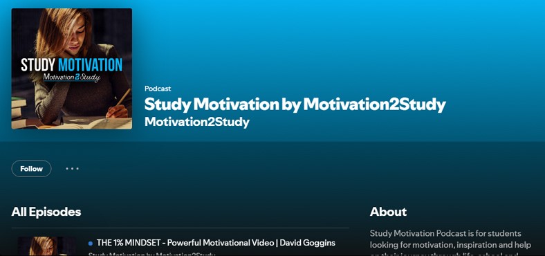 motivation2study podcasts on spotify