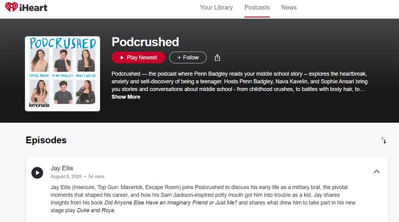 Podcrushed Celebrity Podcasts