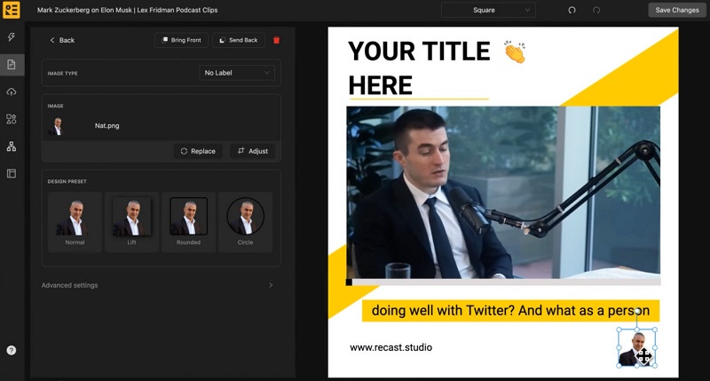 Recast Studio Podcast Transcript Generator