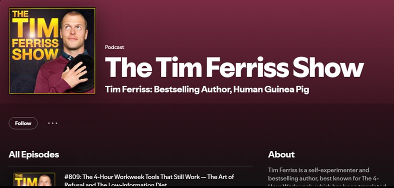 motivational podcast spotify tim ferris show