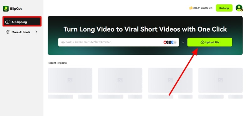 enter ai clipping tool