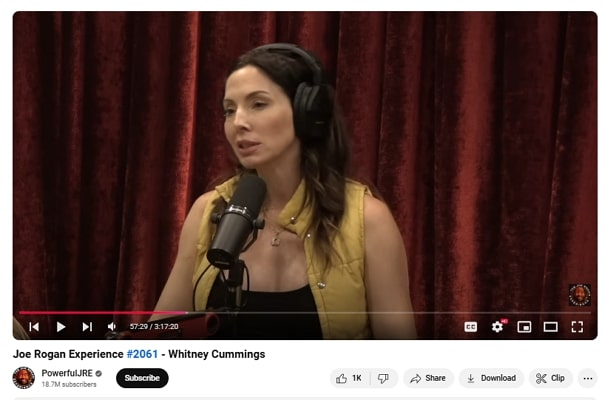 best joe rogan podcast whitney cummings