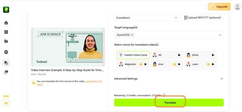 blipcut online video translator guide 4