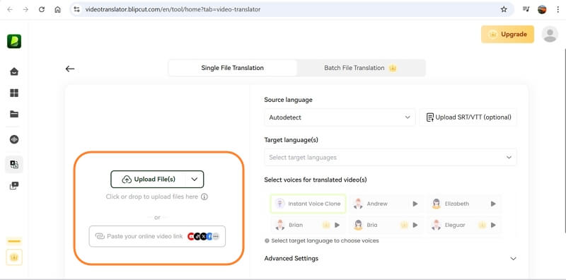 blipcut online video translator guide 2