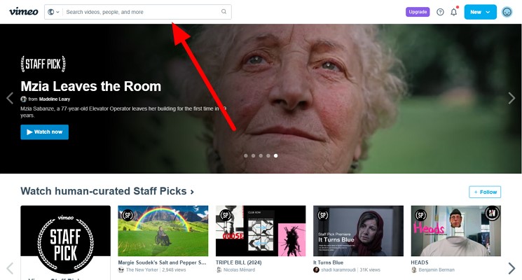 acquire vimeo and choose video