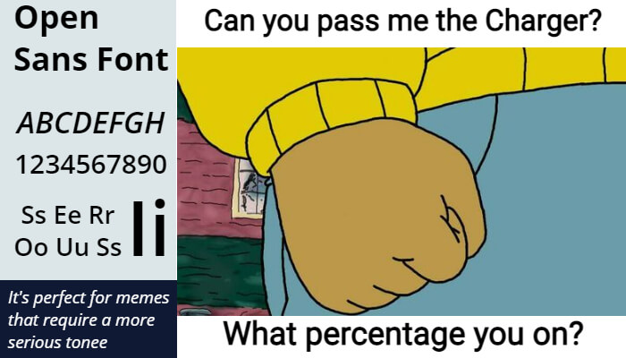 open sans is an ideal meme font