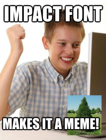 use impact as a meme font