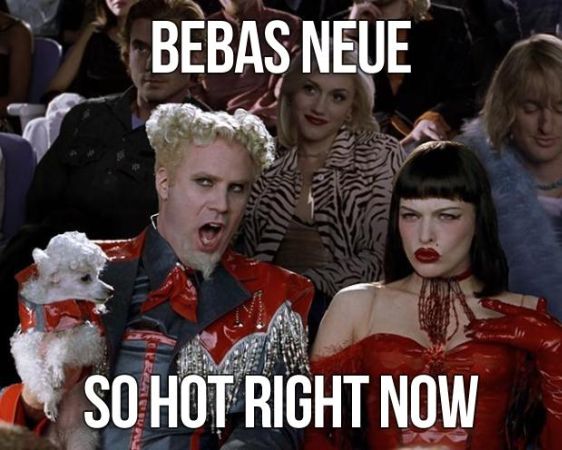 bebas neue is a good meme font