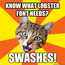 lobster is a funny meme font