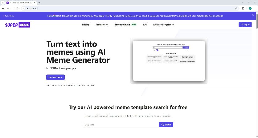 supermeme ai is one of the most advanced meme generator sites