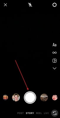 instagram story fonts choose camera
