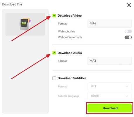 download video testimonial blipcut