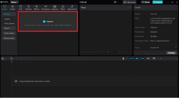 import tiktok gaming clips in capcut pc