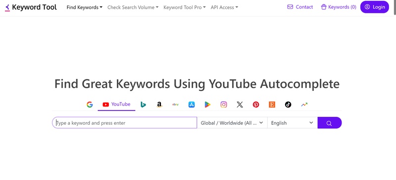 tag generator keywordtool.io
