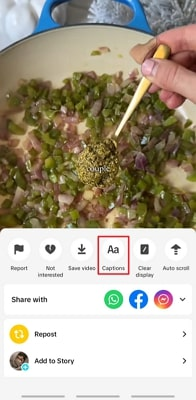 access captions option tiktok