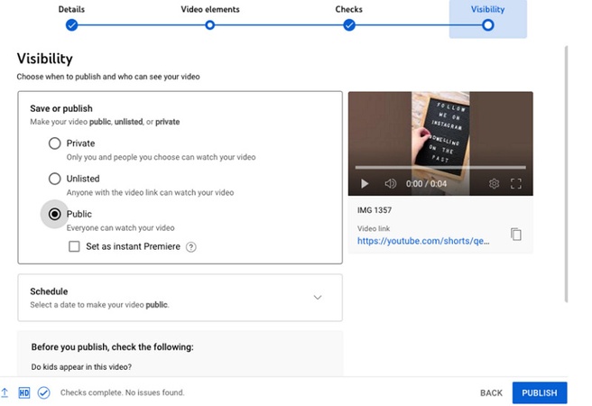 How to publish YouTube Shorts on PC