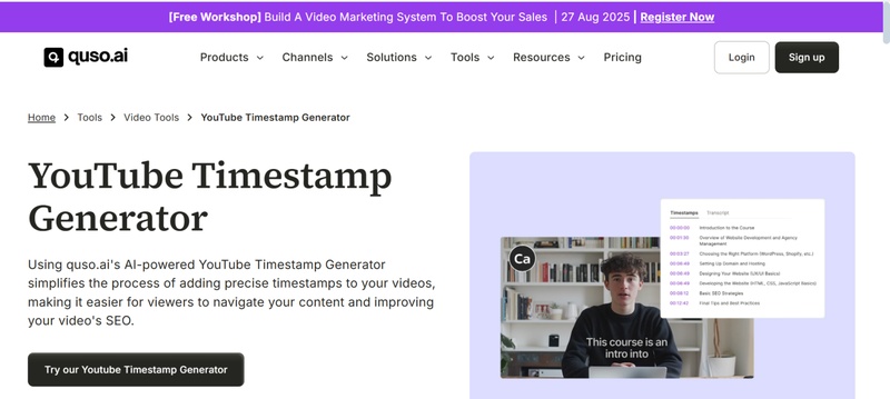 youtube timestamps quso.ai
