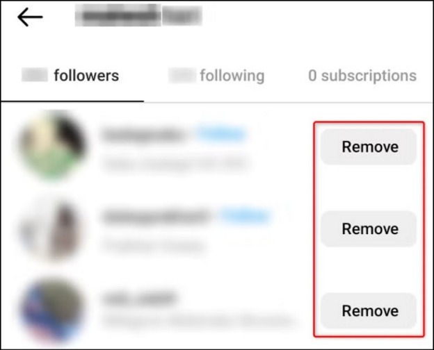 Remove Follower on Instagram