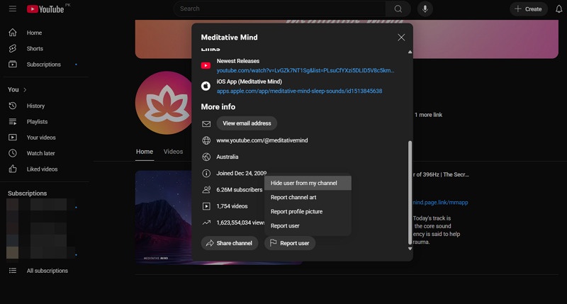 How to Block a User on YouTube