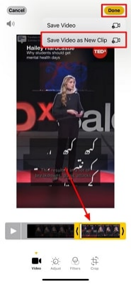 how to split a video on iphone again