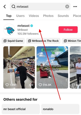 how to search tiktok without account