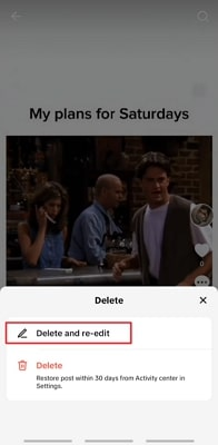 edit caption on tiktok