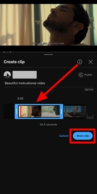 trim and share youtube clip video
