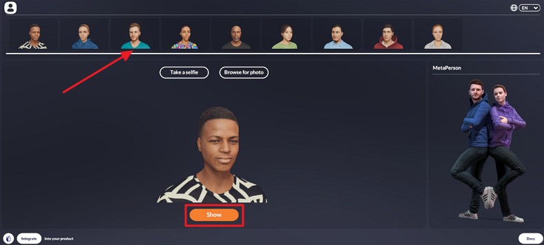 avatar sdk choose model