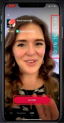 how do i go live on tiktok